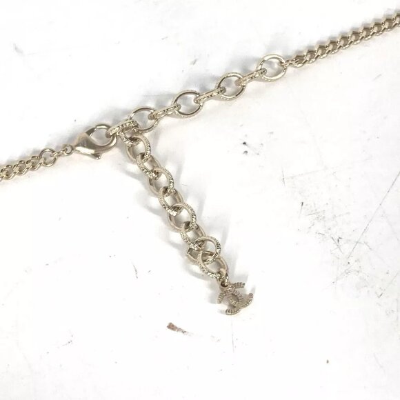 CHANEL 22C CC CC Mark Rhinestone Lipstick Long Necklace Chain Necklace Unused - Picture 12 of 12